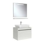 Kale Idea 2.0 80 cm Parlak Beyaz Tek Çekmeceli Banyo Dolabı Takımı