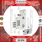 Kale Kilit Multisistem Yarı Merkezi Sistem Çelik Kapı Kilidi 252 Rym 60 mm Krom 3 Anahtarlı 256G0000003