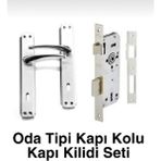 Kale Kilit Oda Tipi Kapı Kolu & Kapı Kilidi Seti (1 Takım) - Gümüş