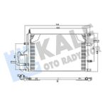 Kale Klima Radyatörü Volvo S60 I 384 2.0t 00-10 S80 I 184 2.0t 98-06 V70 Iı 285 2.4 01-07 XC70 I Cross Country 295 2.5t Xc Awd 02-07 Kurutucu Ile Brazıng Al-Al 655X436X22