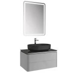 Kale Lotus Banyo Dolabı Takımı 80 cm Gri