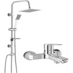Kale Mare Banyo Bataryası ve Tema 53260 QUADRO SÜRGÜLÜ DUŞ SETİ