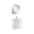 Kale Noah 65CM Set Kapaklı Lavabo Dolabı Beyaz (Lavabo Dolap+Lavabo+Sifon+Ayna)