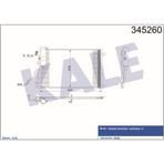 KALE OTO Radyatör 345260 Klima Radyatörü Nissan Qashqai 1.5DCI 07- Oto.-Mek. Al Al