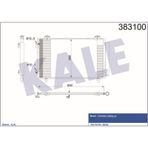 KALE OTO Radyatör 383100 Klima Radyatörü Corolla Uyumlu Al Al 608X347X16