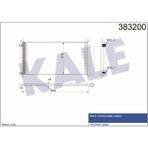 KALE OTO Radyatör 383200 Klima Radyatörü Auris Verso Al Al 604X390X16