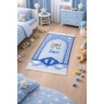 Kale Promosyon Mavi Çocuk Isimli Nakışlı Seccade , Namazlık - 40 x 95 - 45 X 90 CM