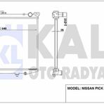 Kale Radyator Motor Su Radyatoru Nıssan Pıckup D21 90-99 Manuel 430x648x26 - Kale 362800