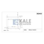 Kale Su + Klima Radyatörü & Kondansör Renault Kangoo 1.9 D - Kc07(595*377*40) Al/Al (1 Ad )