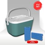 Kale Termos Buzluk Termos Set-30 Lt Buzzy Buzluk Termos (1178 Cooler Box)+ 2 Adet K-250 Buz Aküsü - Turkuaz