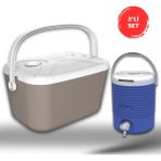 Kale Termos Buzluk Termos Set-30 Lt Buzzy Buzluk Termos (1178 Cooler Box)+ +6.5 Lt Erciyes Piknik Termos (1403 Cooler Jug) - Bej