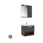 Kale Trevi 65 cm Banyo Dolabı+Ayna Antrasit Set