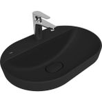 Kale Zero 2.0 60x40 cm Mat Siyah Yarı Gömme Oval Lavabo