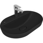 Kale Zero 2.0 60x40 cm Mat Siyah Yarı Gömme Oval Lavabo