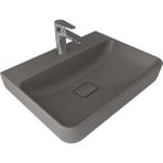 Kale Zero 2.0 60X45 cm Mat Siyah Armatur Bantlı Oval Tezgah Üzeri Lavabo