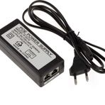 KALEA-INFORMATIQUE Harici PoE güç kaynağı Power Over Ethernet 220V - 24V 1A. Besleme + 4 ve 5 damar üzerinde ve - 7 ve 8 damar üzerinde. RJ45 girişi ve çıkışı.