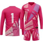 Kaleci Forması Kaleci Kazağı Maç Forması Futbol Forması Goalkeeper Jersey Forma ve Şort - Pembe - 9 - 10 Yaş