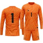 Kaleci Forması Kaleci Kazağı Maç Forması Futbol Forması Goalkeeper Jersey Gk Qapıçı Forması - Turuncu - 11 - 12 Yaş