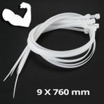 Kaled Kablo Bağı Plastik Kelepçe Beyaz 9 x 760 mm Uzun ve Güçlü Çok Amaçlı 100'LÜ - 50 Adet