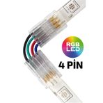 KaleD Led Konnektör Soket Set 4 Pin Şerit Led Birleştirme Ekleme Takım Soket 1 Takım