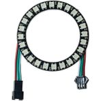 Kaled Ring Halka LED 24 Bit WS2812B 24 LED Argb Neopixel Adreslenebilir 5 Volt Soketli