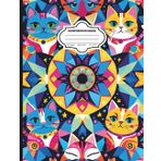 Kaleidoscope Cats Composition Notebook | Wide Ruled | 120 Pages | 7.5 x 9.75