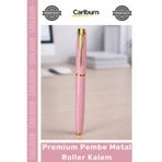 #Kalem Hediye Promosyon Lazer Baskı Logo Uygulanabilir Metal Gövde Premium Pembe Metal Roller Kalem