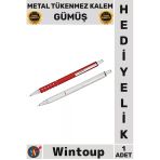 #Kalem Lüks Ofis Hediyelik Çok Şık Ergonomik Dayanıklı Okul İmza Tasarım Metal Tükenmez Kalem Gümüş