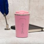 Kalemedair Kişiye Özel Baskılı Çelik Termos bardak 380 ml - Renk Seçenekli - Pembe