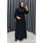 Kalemen Moda Eliza Püsküllü Elbise 6227 Siyah