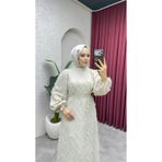 Kalemen Moda Eliza Püsküllü Elbise 6227 Taş