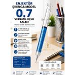 Kalemhane Enjektör Şırınga Model Versatil Kalem ( Uçlu ) 0.7 Mavi - Çok Renkli - 1