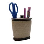 Kalemlik Bronz Kumlu Poliresin Ofis Gereci 10x12x5cm