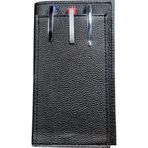 Kalemlikli Not Defteri Cüzdan , Cep Telefonu Bölmeli - Suni Deri -9,5 Cm X 17 Cm Siyah