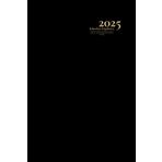 kalendarz książkowy 2025 a5: Czarny - dziennym - Jedna strona dziennie - polski - 12 miesięczny - dla dzieci & dorosłych - kobiety & Człowieka.
