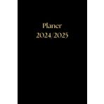 Kalendarz/Planer szkolny 2024/2025, rok szkolny, wrzesień-czerwiec: Czarny, 6x9", 15cmx23cm, twarda oprawa, przygotuj się na nowy rok szkolny