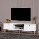 Kalender Dekor Esma Bohem Ayaklı Kapaklı Tv Ünitesi Tv Sehpası 180 cm . ESM01 - Beyaz