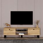 Kalender Dekor Esma Bohem Ayaklı Kapaklı Tv Ünitesi Tv Sehpası 180 cm . ESM04 - Çam