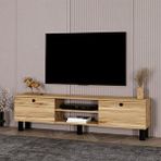 Kalender Dekor Sema Bohem Ayaklı Kapaklı Tv Ünitesi Tv Sehpası 180 Cm. Sm04 Çam