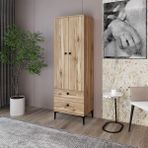 Kalender Dekor Silvia-1 2 Kapaklı 2 Çekmeceli Atlantik Çam Gardırop