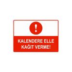 Kalendere Elle Kağıt Verme İsg Uyarı Levhası Pvc A5 15X21 Cm
