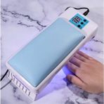 Kalıcı Oje Jel Tırnak Kurutucu 3 Mod Zaman Ayarlı 24 Uv LED -El Yastığı Destekli- H01 - Mavi