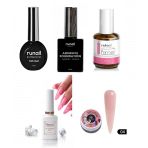 Kalıcı Oje Set 2 ( Runail Top + Base Coat + Primer 15Ml) + Blooming Jel 15Ml + Hamur Jeli 15Ml Nude