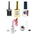 Kalıcı Oje Set 2 ( Top + Base Coat 15Ml+ Primer 12Ml) + Blooming Jel 15Ml + Hamur Jeli 15Ml Clear
