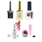 Kalıcı Oje Set 2 ( Top + Base Coat 15Ml+ Primer 12Ml) + Blooming Jel 15Ml + Hamur Jeli 15Ml Pink
