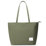KALIDI FANCY FOREST Tote Çanta Çanta Kadınlar için Minimalist Omuz Çantası Fermuarlı Moda Bayanlar Laptop Tote İş Seyahat için, Yeşil