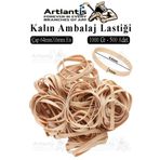 Kalın Ambalaj Lastiği 1 Kilo 500 Lü 1 Paket %100 Kauçuk 64X6mm Geniş Büyük Paket Lastik Kasa Poşet Taşıma Lastiği