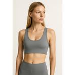 Kalın Askılı Toparlayıcı Spor Büstiyer - Navy - XL