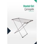 Kalın Borulu Otel Tipi Çamaşır Kurutmalık, Dayanıklı ve Pratik Kullanım - Antrasit - Seçenek 1