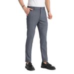 Kalın Desenli Erkek Yandan Cepli Klasik Bel Slim Fit Chino Pantolon Lacivert 32